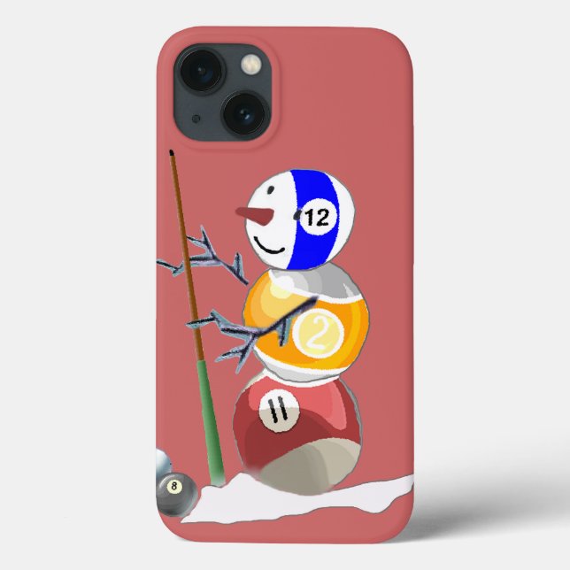 Billiard Ball Snowman Case-Mate iPhone Case (Back)