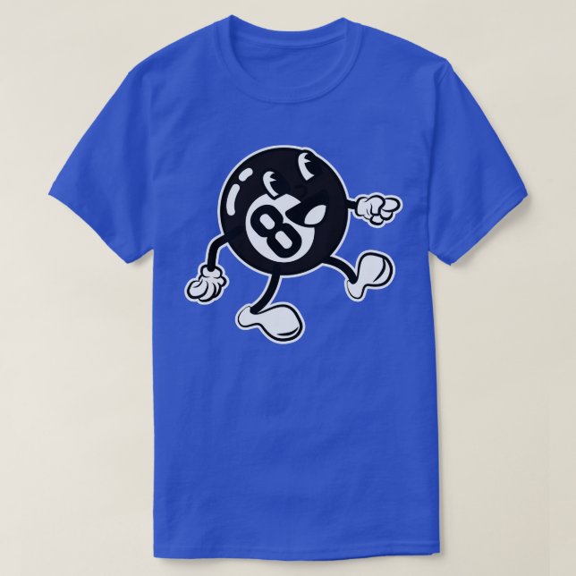 Billiard Ball toon 8Ball T-Shirt (Design Front)