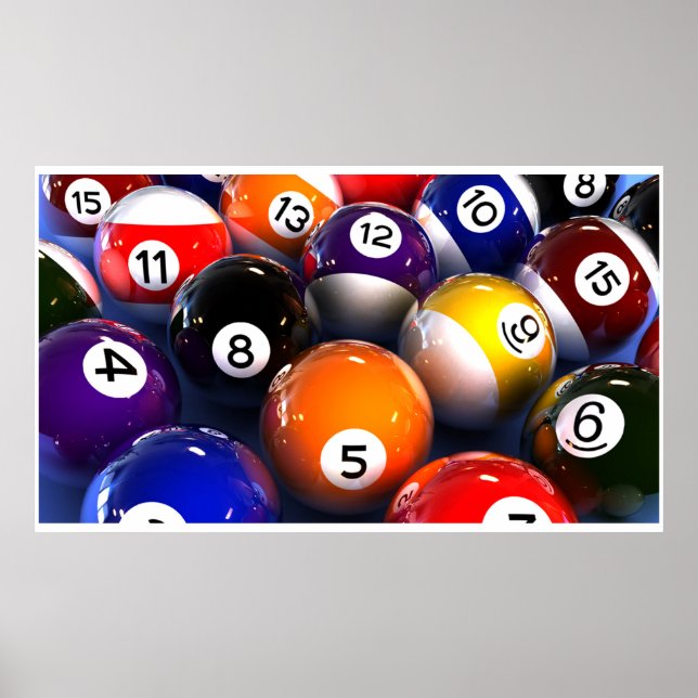 Billiard Ball Wall Poster (Front)