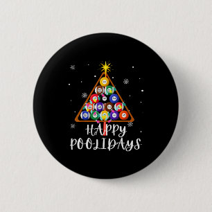 Billiard Ball Xmas Tree Ol Billiards Christmas  6 Cm Round Badge