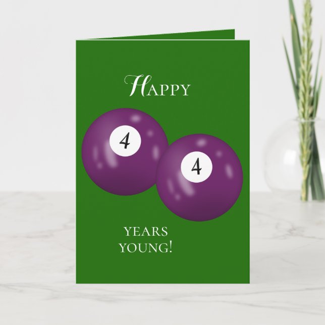Billiard Balls 44th birthday Card (Front)