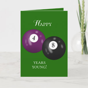 Billiard Balls 48th birthday Card