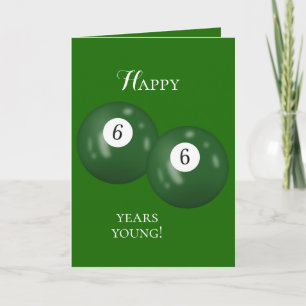 Billiard Balls 66th birthday Card