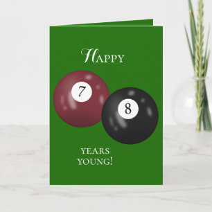 Billiard Balls 78th birthday Card