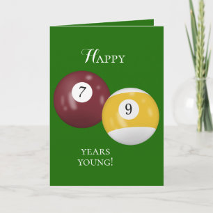 Billiard Balls 79th birthday Card