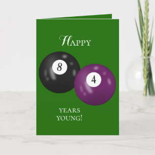 Billiard Balls 84th birthday Card