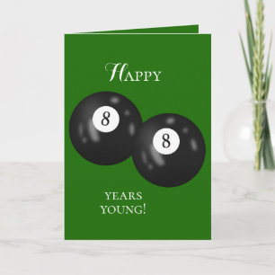 Billiard Balls 88th birthday Card