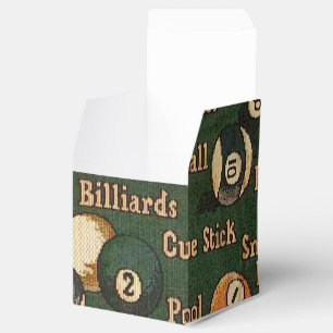 Billiard Balls Background Cube Favour Box