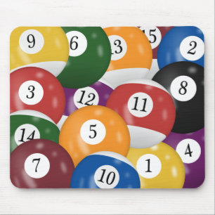 Billiard Balls Background Mouse Mat