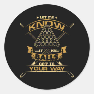 Billiard Balls Classic Round Sticker