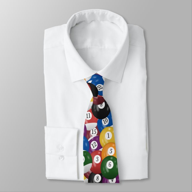 Billiard Balls Collection Tie (Tied)