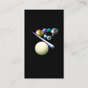 Billiard Balls Cue Snooker Pool Player Business Card