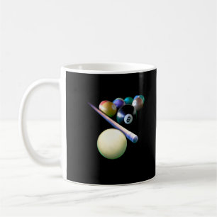 Billiard Balls Cue Snooker Pool Player Coffee Mug