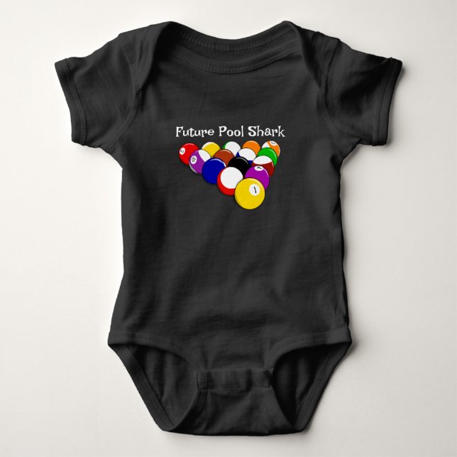 Billiard Balls Design Baby Bodysuit (Front)