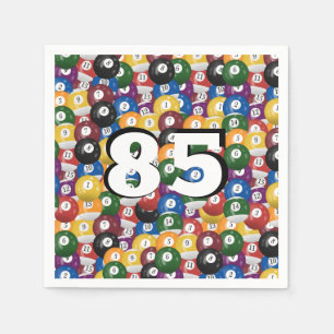 Billiard Balls for 85th birthday Napkin