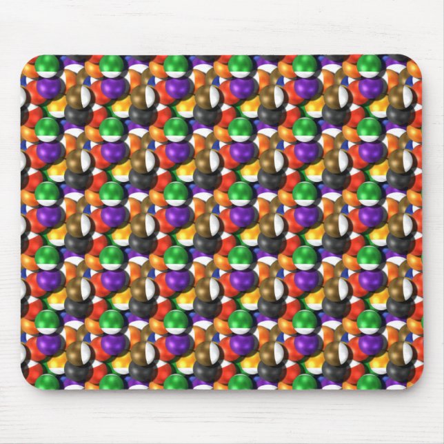 Billiard Balls Mouse Mat (Front)
