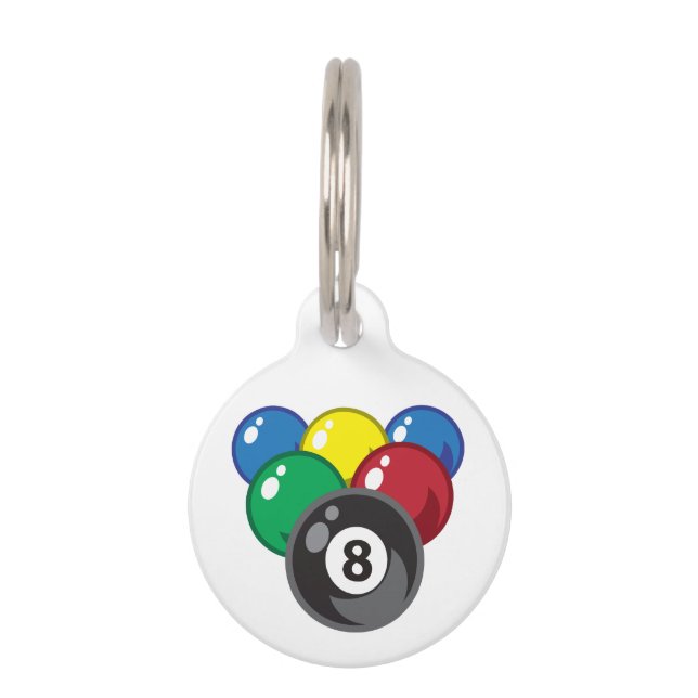 Billiard Balls Pet Tag (Front)