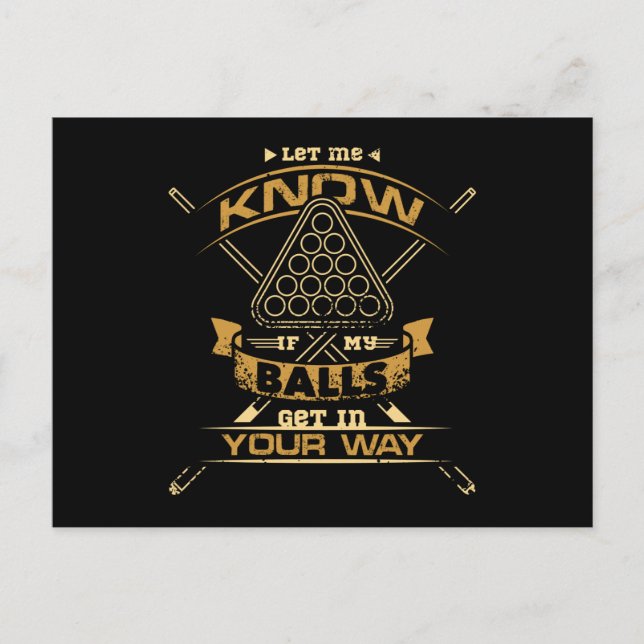 Billiard Balls Postcard (Front)