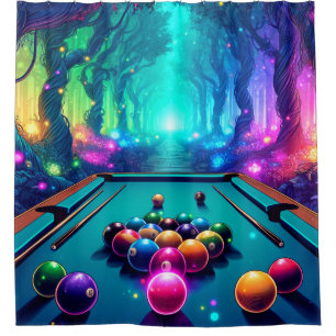Billiard Balls Shower Curtain
