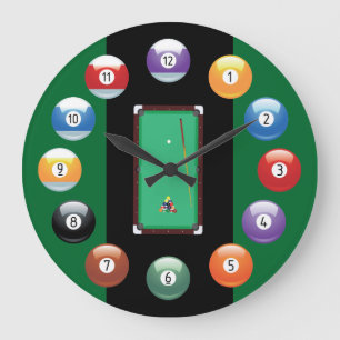 Billiard Balls Wall Clock