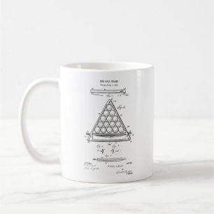 Billiard Blueprint Pool Game Coffee Mug for Him