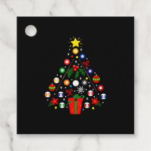 Billiard Christmas Tree Favour Tags