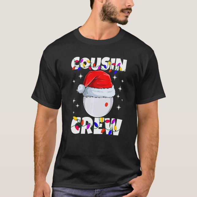 Billiard Cue Ball Play Pool Cousin Crew Christmas  T-Shirt (Front)