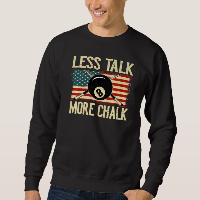 Billiard Cue Pool Balls Snooker Sweatshirt (Front)