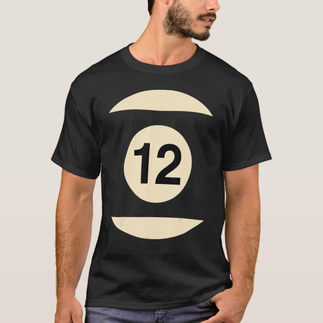 Billiard disguise as ball no 12 group costume T-Shirt (Front)