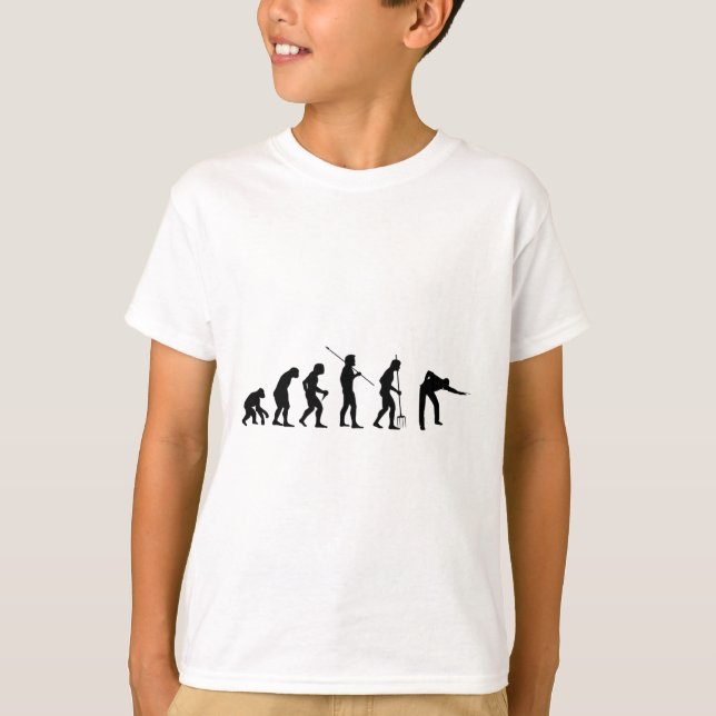 Billiard Evolution Snooker Pool Chalk Billiard Pla T-Shirt (Front)