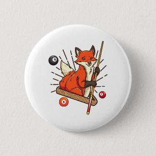 Billiard Fox Hustler Pool Shirts Girls Snooker Gif 6 Cm Round Badge