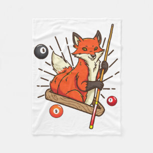 Billiard Fox Hustler Pool Shirts Girls Snooker Gif Fleece Blanket
