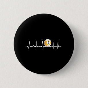 Billiard Heartbeat Snooker Pool Chalk Billiard Pla 6 Cm Round Badge