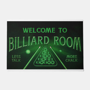 Billiard Lover Mat, Billiard Doormat, Pool Player Doormat