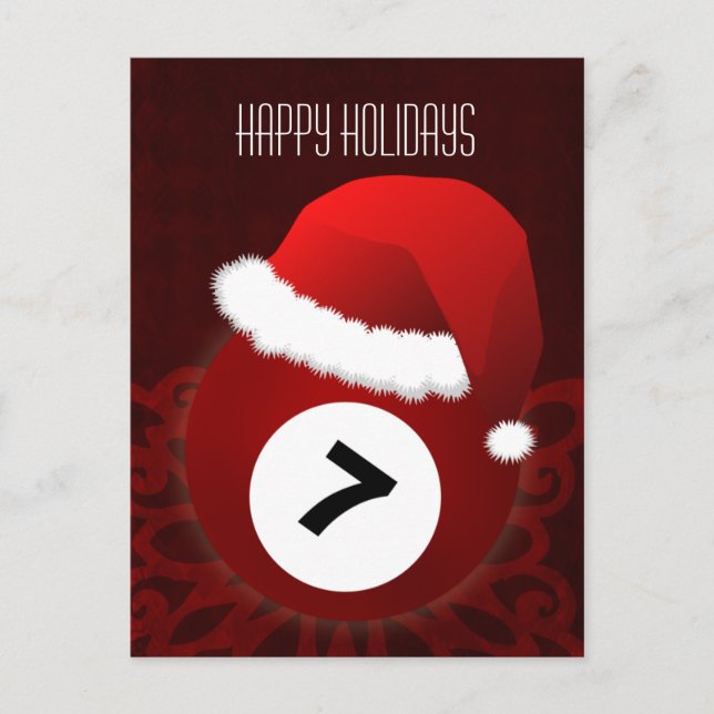 billiard player Holiday greeting Postcard (Front)