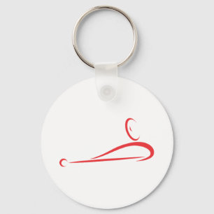 Billiard Player Icon Key Ring