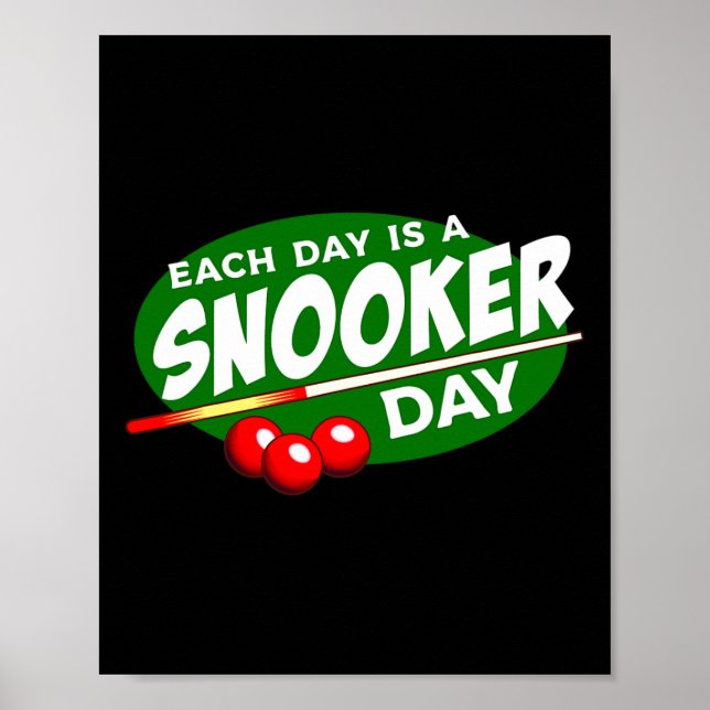 Billiard Player Snooker Pool Game Lover Funny  Poster (Front)