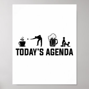 Billiard Pool Billiards Today's Agenda Billiards S Poster