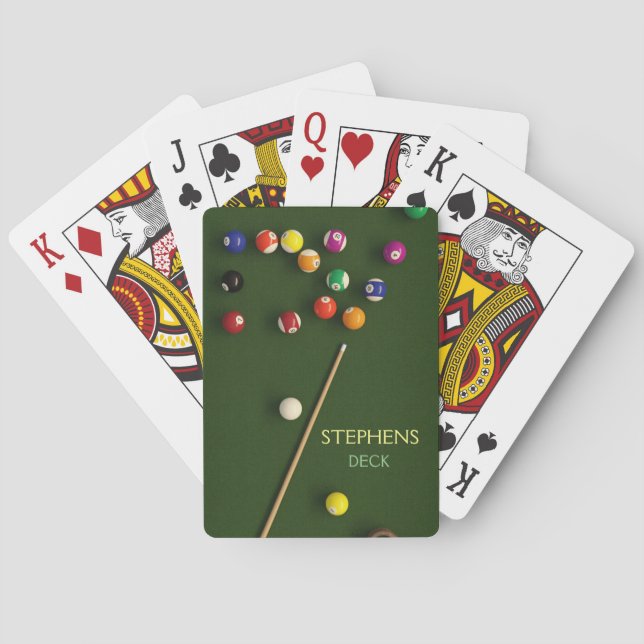 Billiard Pool Game Playing Cards (Back)