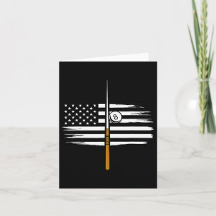 Billiard Pool Player Billiards Table Usa Us Americ Card