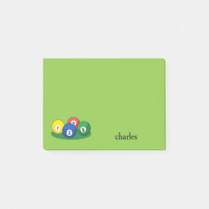 Billiard Pool Snooker Balls Personalise Post-it Notes