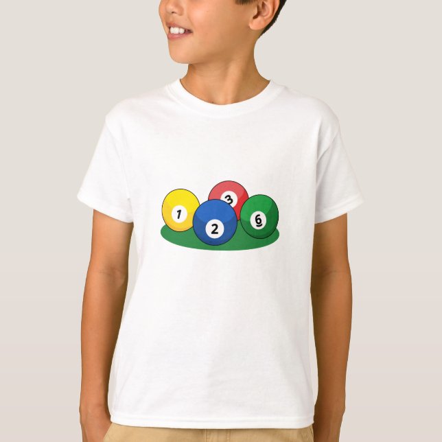 Billiard Pool Snooker Balls T-Shirt (Front)