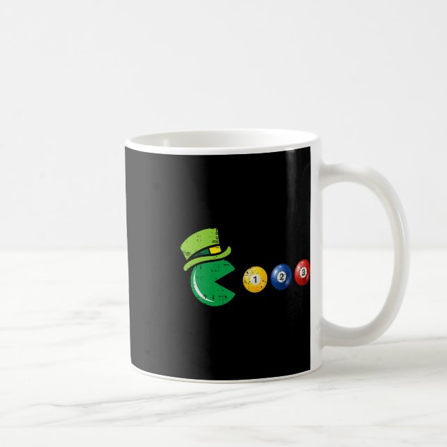 Billiard Pool St Patricks Day Retro Game  Coffee Mug (Right)