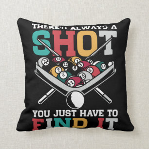 Billiard Quote Funny 8 Ball Player Cushion