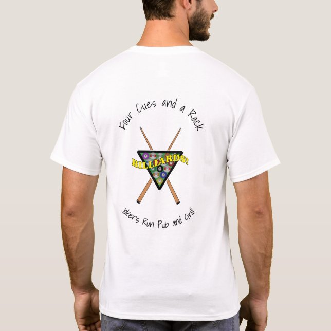 Billiard Rack and Sticks Team Shirt (Back)