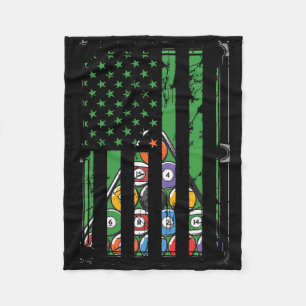 Billiard Rack Usa American Flag Billiards Player S Fleece Blanket