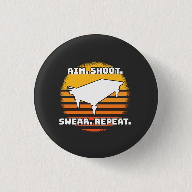 Billiard Retro Vintage 3 Cm Round Badge (Front)