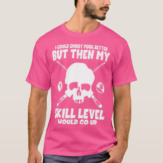 Billiard Skull 8ball pool billiard player T-Shirt