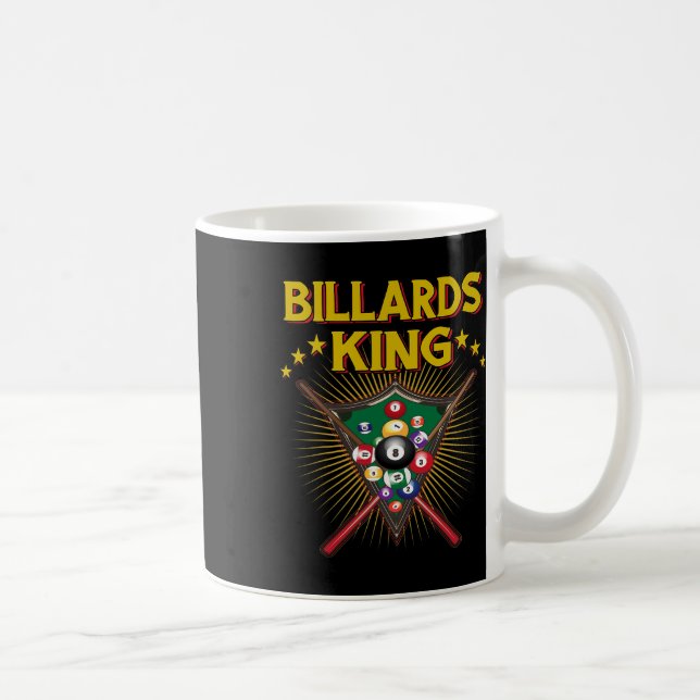 Billiard Snooker King Of Billiards 8 Pool  Coffee Mug (Right)