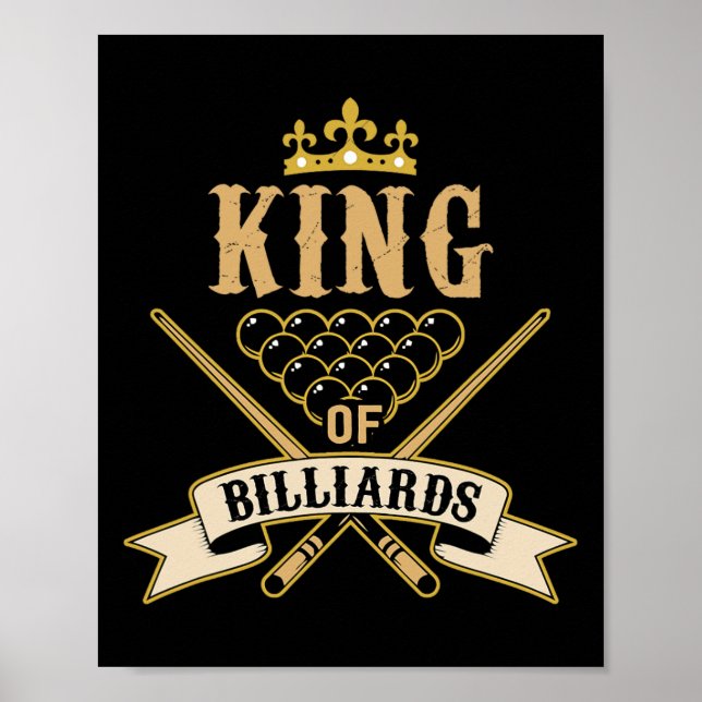 Billiard Snooker Lovers -king Of Billiards  Poster (Front)